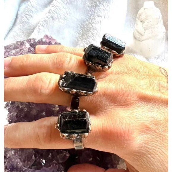 EMF Protection Black Tourmaline Ring - Picture 6 of 9